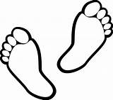 Footprints Footprint Footsteps Creazilla Cliparts Toes sketch template