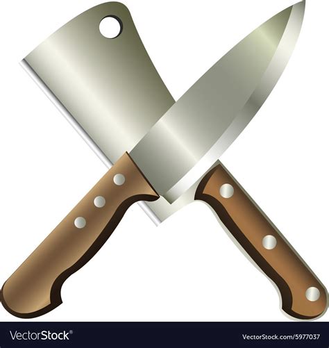 kitchen knives royalty  vector image vectorstock