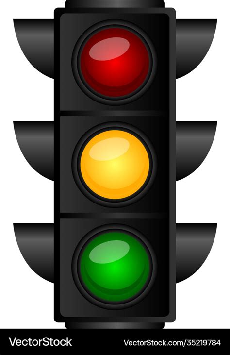 regulation traffic lights icon cartoon style vector image