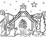 Nativity Krippe Manger Cool2bkids Ausmalbild Weihnachtskrippe Christus Getdrawings sketch template