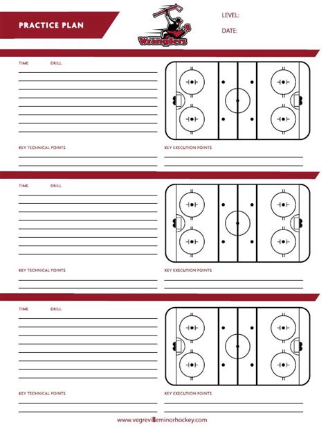 printable hockey practice plan template printable templates