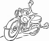 Coloring Motorcycle Pages Police Getdrawings sketch template