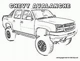 Silverado Avalanche Ram Sierra Camaro Library Clipart Colouring Mewarnai Thủ Tô Màu Công Trẻ ồ Cho Sách Mud Designlooter Coloringhome sketch template