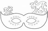 Mardi Masquerade sketch template