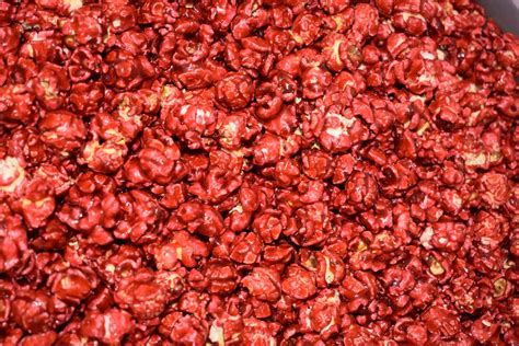red hot cinnamon flavored popcorn