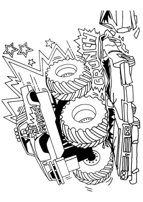 coloring page monster truck coloring pages coloring pages  kids