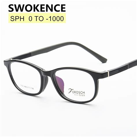 swokence sph 0 to 10 myopia glasses custom made men women elegant tr90