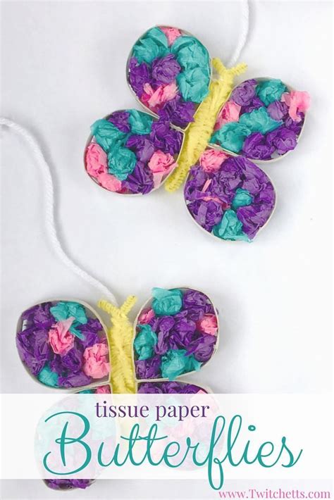 tissue paper butterflies butterfly art  craft tissue paper crafts