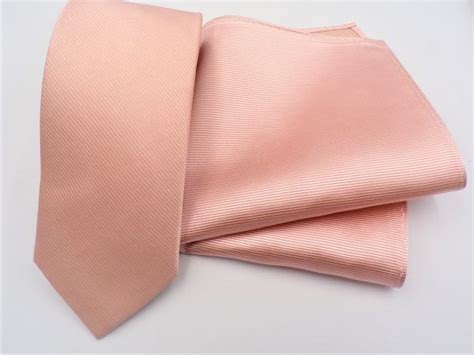 rose pink silk tie  pocket square