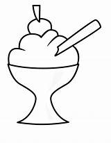 Ice Cream Coloring Pages Easy Clipart Cherry Kids Cup Sundae Applique Cliparts Helado Copa Drawing Sheets Cone Ginormasource Quilt Patterns sketch template
