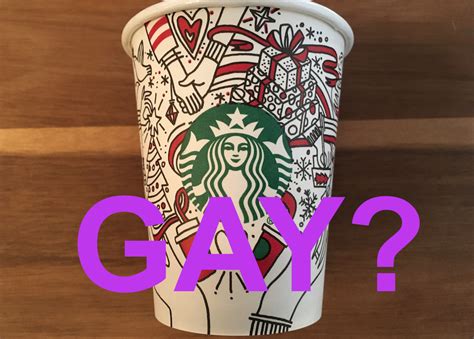 people are saying starbucks new holiday cup is totally gay