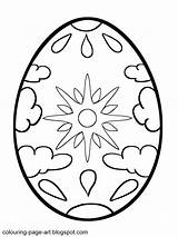 Easter Egg Colouring Designs Printable Pages Templates Coloring Clouds Sun Eggs Template Clipart Sheet Patterns Dragon Choose Board Hubpages sketch template