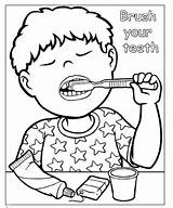Teeth Coloring Kids Brush Dental Learn Care Health Take Pages sketch template