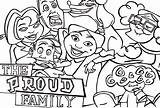 Family Coloring Proud Pages Drawing Template Sketch sketch template