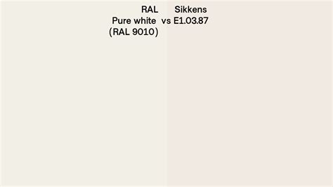 ral pure white ral   sikkens  side  side comparison
