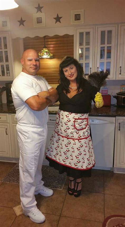 couples costume mr clean and 1950 s housewife housewife