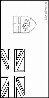 Flags Canada Manitoba Colouring Book Large sketch template