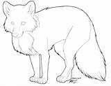 Fox Lineart Weasyl sketch template