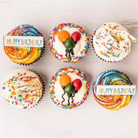 rainbow birthday cupcake collection cute cakes bakery and café