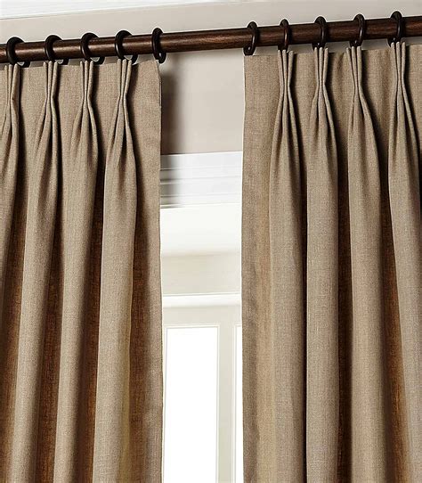 amazoncom  linen pinch pleated lined window curtain panel drape