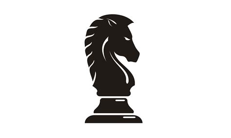 black chess knight horse silhouette logo graphic  enolad creative