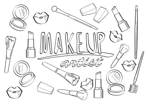 makeup brushes coloring pages coloring pages