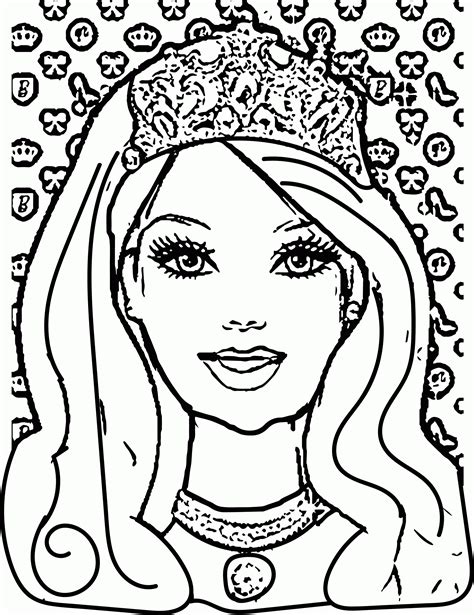 princess face coloring coloring pages