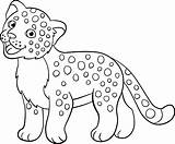 Jaguar Cute Pages Coloring Baby Smiles Little sketch template