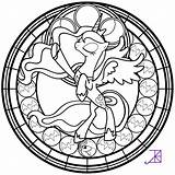Coloring Luna Pony Little Pages Mlp Princess Stained Glass Custom Drawing Geeksvgs Color Printable Equestria Getcolorings Mandala Library Crusaders Cutie sketch template