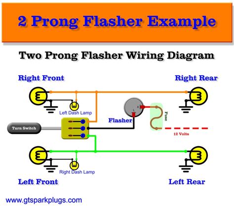 wiring diagram   pin flasher relay  electronic  terminal positive  negative