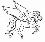 Winged Unicorns Fantastiques Cheval Volant Kinds sketch template