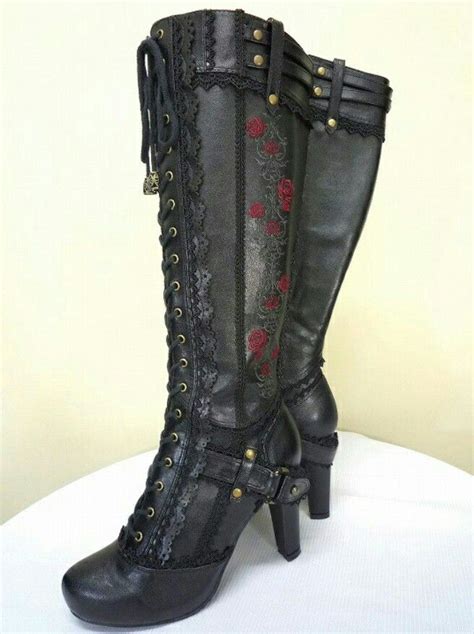 pin by heidi west on my style gothic boots boots cute shoes