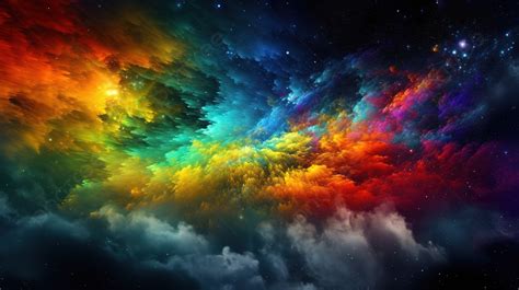 rainbow clouds  space background rainbow galaxy cool picture