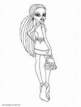 Abbey Coloring Bominable Pages Printable Colouring Monster High Girls sketch template