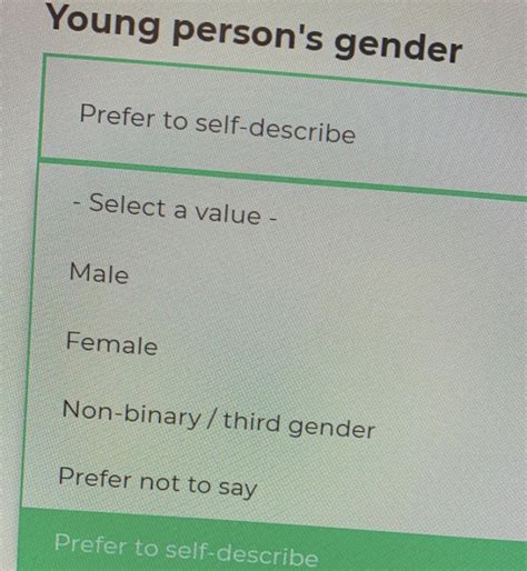gender form options mumsnet