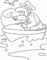Coloring Boat Man Bestcoloringpages Pages Christmas Colouring sketch template