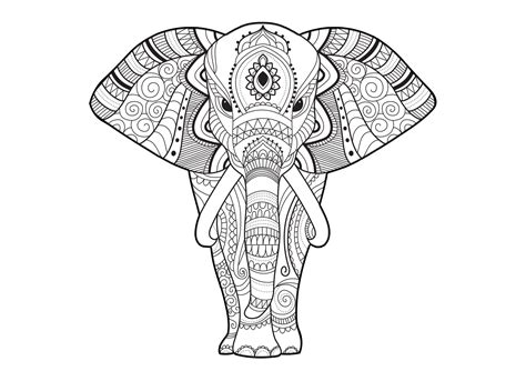 mandala elephant printable