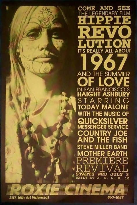 hippie revolution roxie cinema poster today malone haight