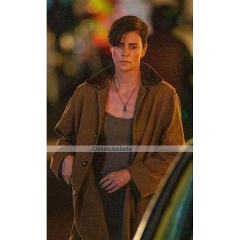 charlize theron film the old guard brown coat
