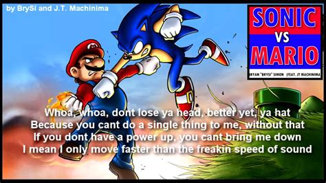Sonic Vs Mario Lyrics Epic Rap Battle Youtube
