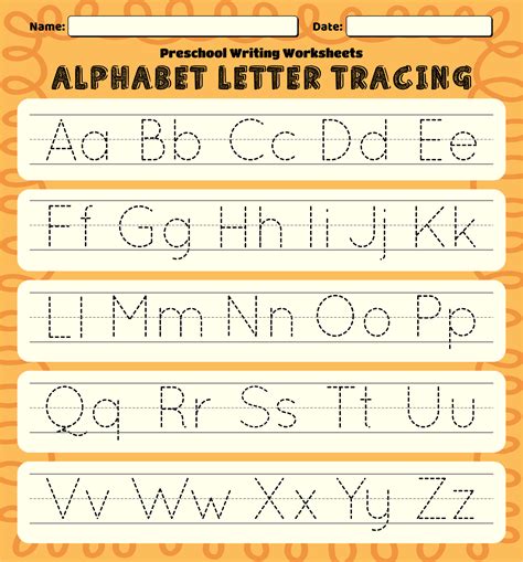 alphabet writing practice worksheets  printable worksheet