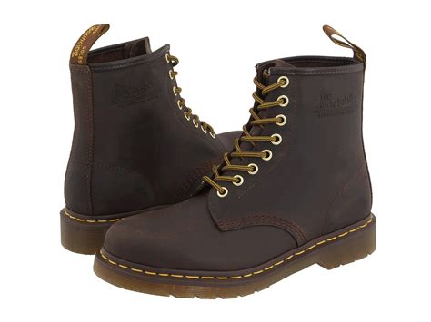 dr martens leather   brown lyst