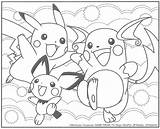 Pichu Pikachu Coloring Pages Sleeping Color Getcolorings Printable Getdrawings sketch template