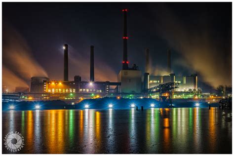kraftwerk salzgitter ag  foto bild nachtaufnahme kraftwerk