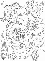 Coloring Pages Submarine Underwater Exploring Yellow Illustration Vector Cartoon Children Color Drawing Getdrawings Shutterstock Stock Print Printable Getcolorings sketch template