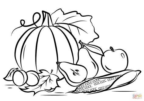 autumn harvest coloring page  printable coloring pages