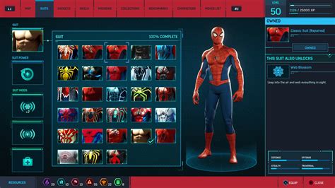spiderman ps4 all costumes