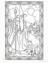 Coloring Nouveau Pages Wondrous Wizards Dover Publications Book Divyajanani sketch template