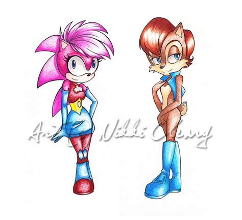Sonia And Sally Megaman And Sonic The Hedgehog Fan Art