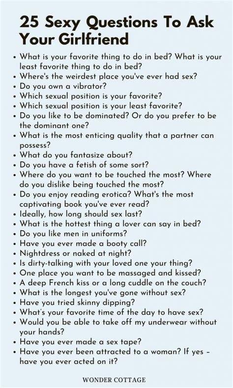 245 questions to ask your girlfriend wonder cottage